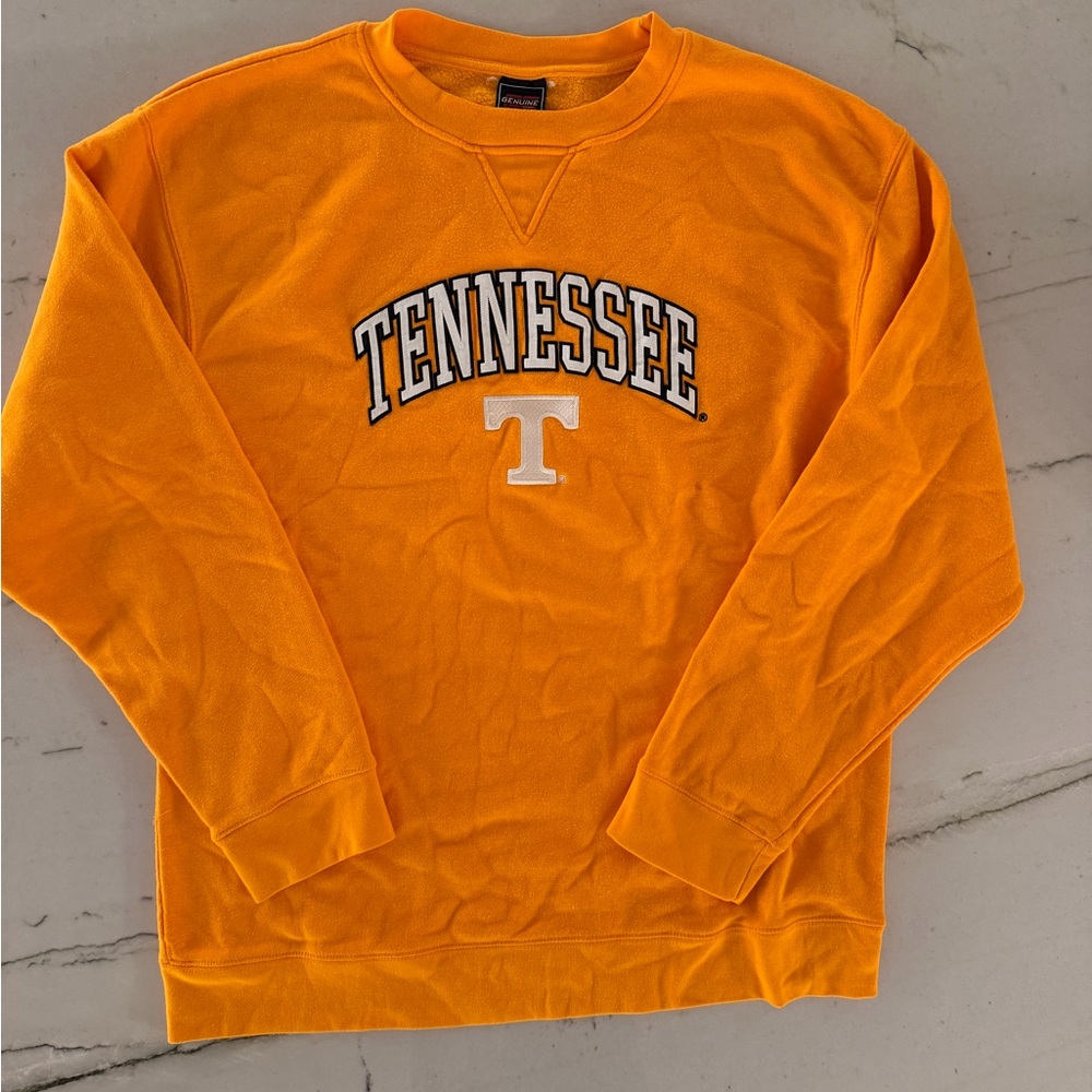 Tennessee Volunteers Sweatshirt L Orange NCAA Football Genuine Stuff Vols Logo